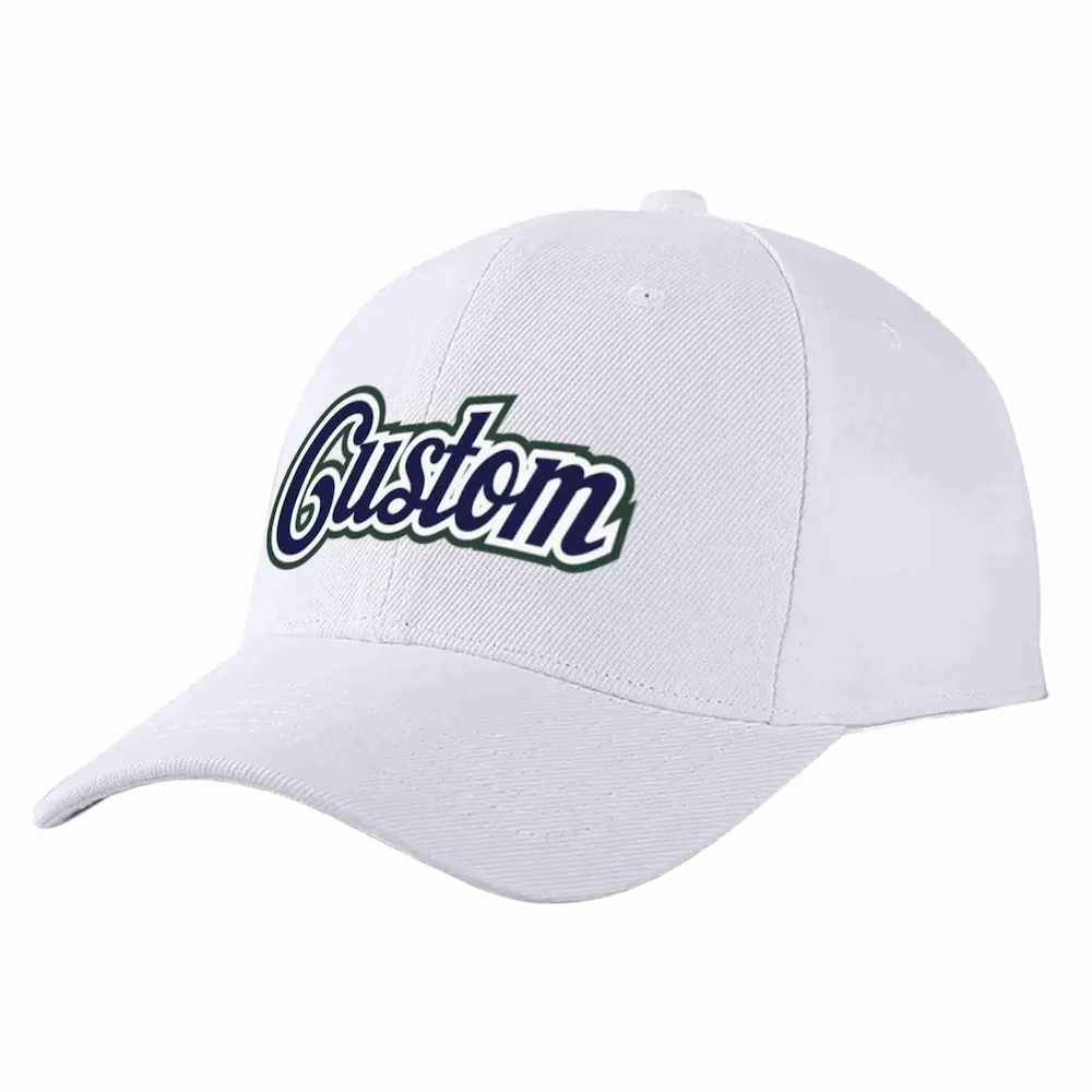 Custom White Crimson-Yellow Curved Eaves Sport Baseball Cap Design for Men/Women/Youth