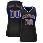Custom Black Royal-Orange Classic Tops Mesh Basketball Jersey for Women