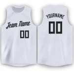Custom White Purple Classic Tops Athletic Casual Basketball Jersey