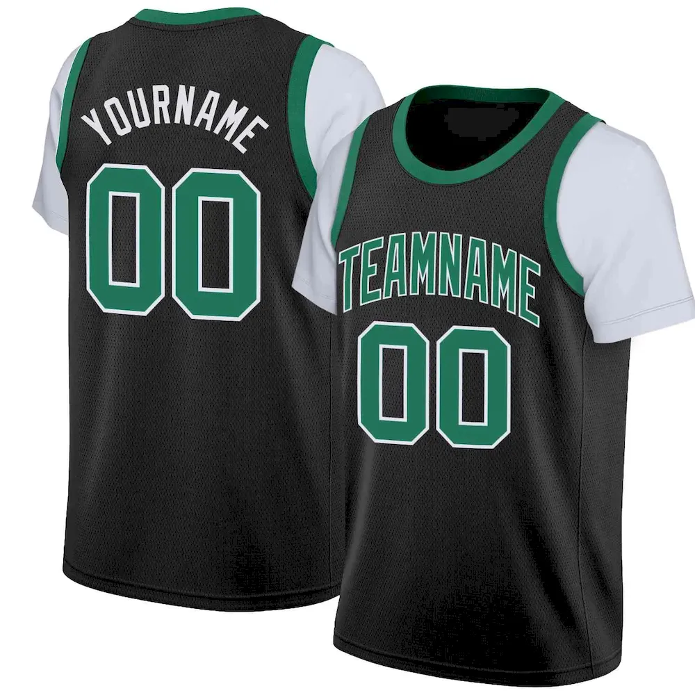 Custom Red Black-White Classic Tops Casual Fake Sleeve Basketball Jersey