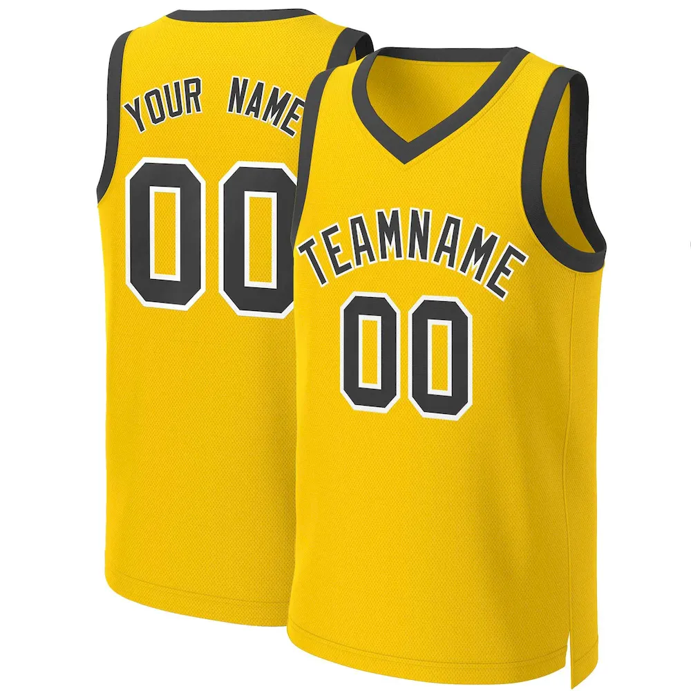 Custom Gray Black Classic Tops Basketball Jersey