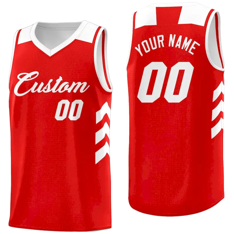 Custom White Pink Classic Tops Athletic Casual Basketball Jersey