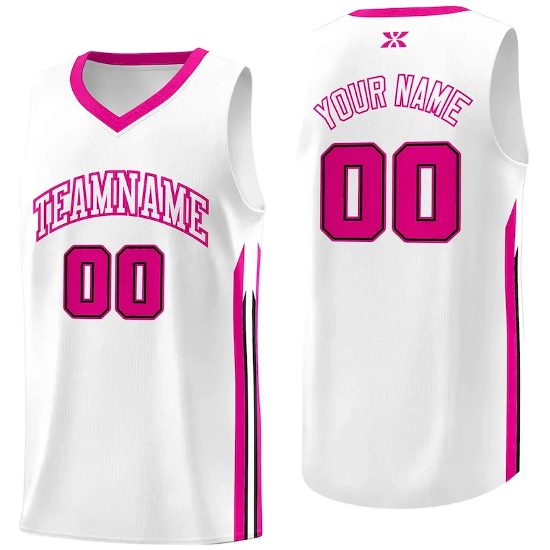 Custom White Purple-Classic Tops Mesh Sport Bull Basketball Jersey