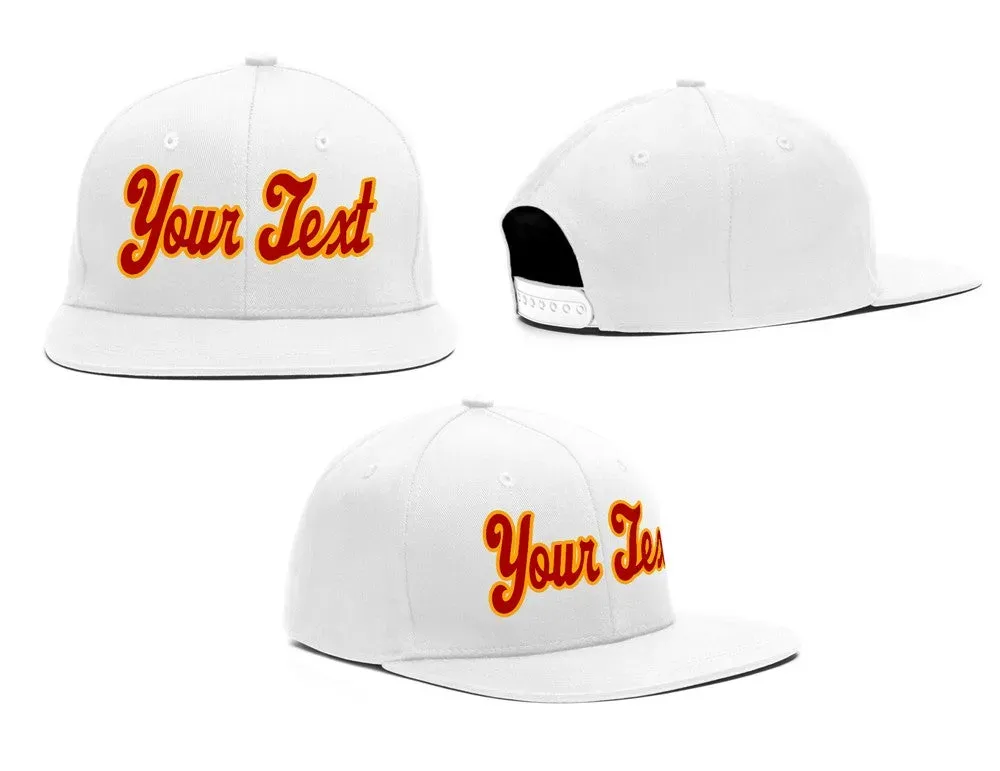 Custom White Yellow Casual Sport Baseball Cap