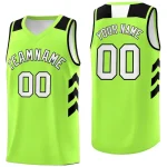 Custom Neon Green White-Black Classic Tops Fashion Sportwear Basketball Jersey