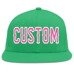 Custom Teal Vintage USA Flag-Gold Flat Eaves Sport Baseball Cap
