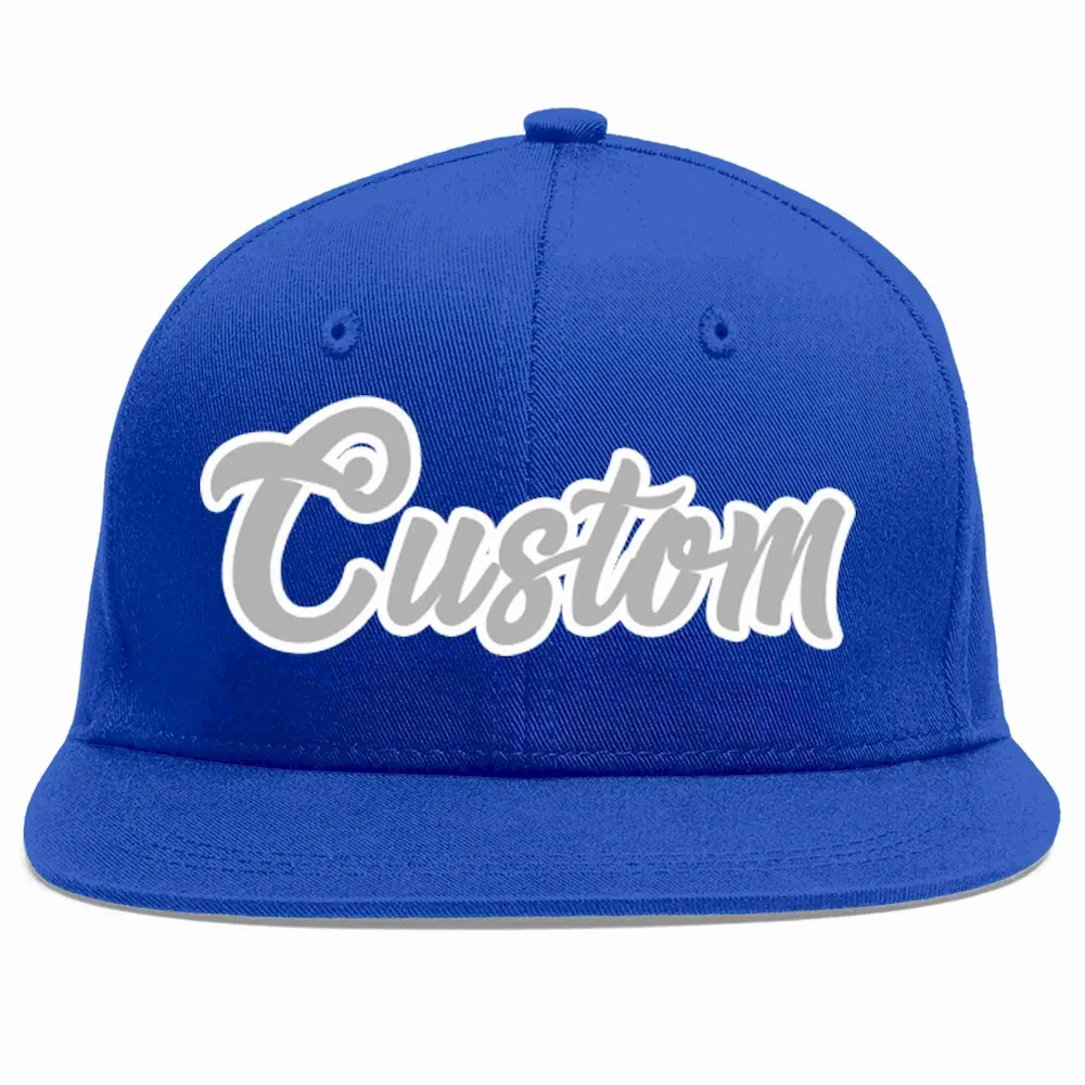 Custom Royal Gray-White Casual Sport Baseball Cap