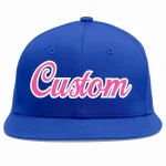 Custom Royal Pink-White Casual Sport Baseball Cap