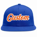 Custom Royal Orange-White Casual Sport Baseball Cap