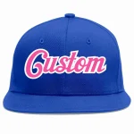 Custom Royal Pink-White Casual Sport Baseball Cap