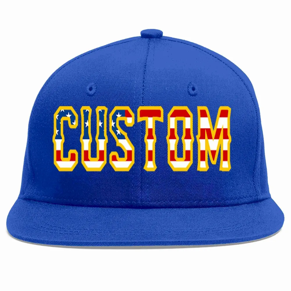 Custom Royal USA-Gold Casual Sport Baseball Cap